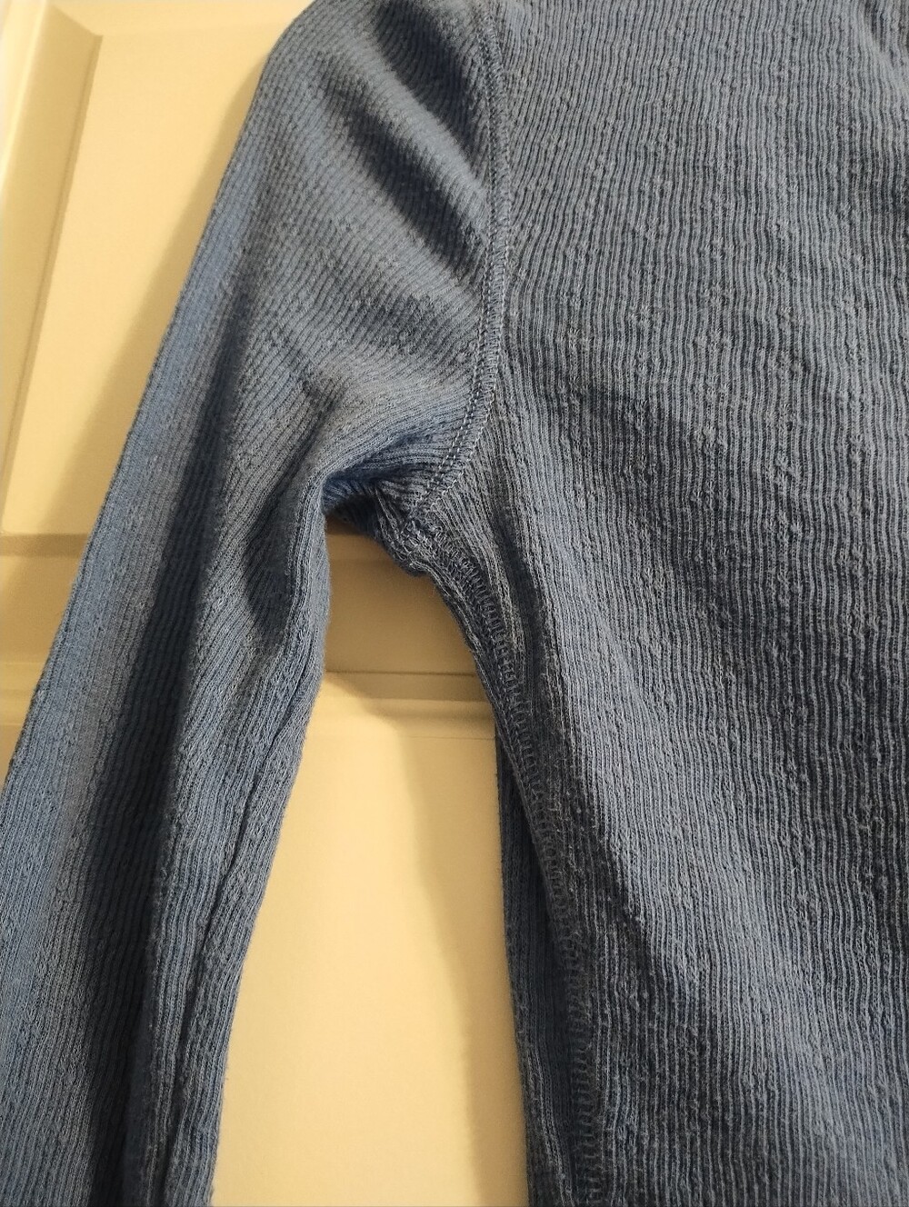 Abercrombie & Fitch Light Blue Long Sleeve Henley Top - Picture 3 of 11